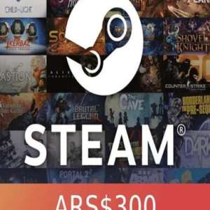 Steam Gift Card 300 ARS (AR), Multilanguage, Steam